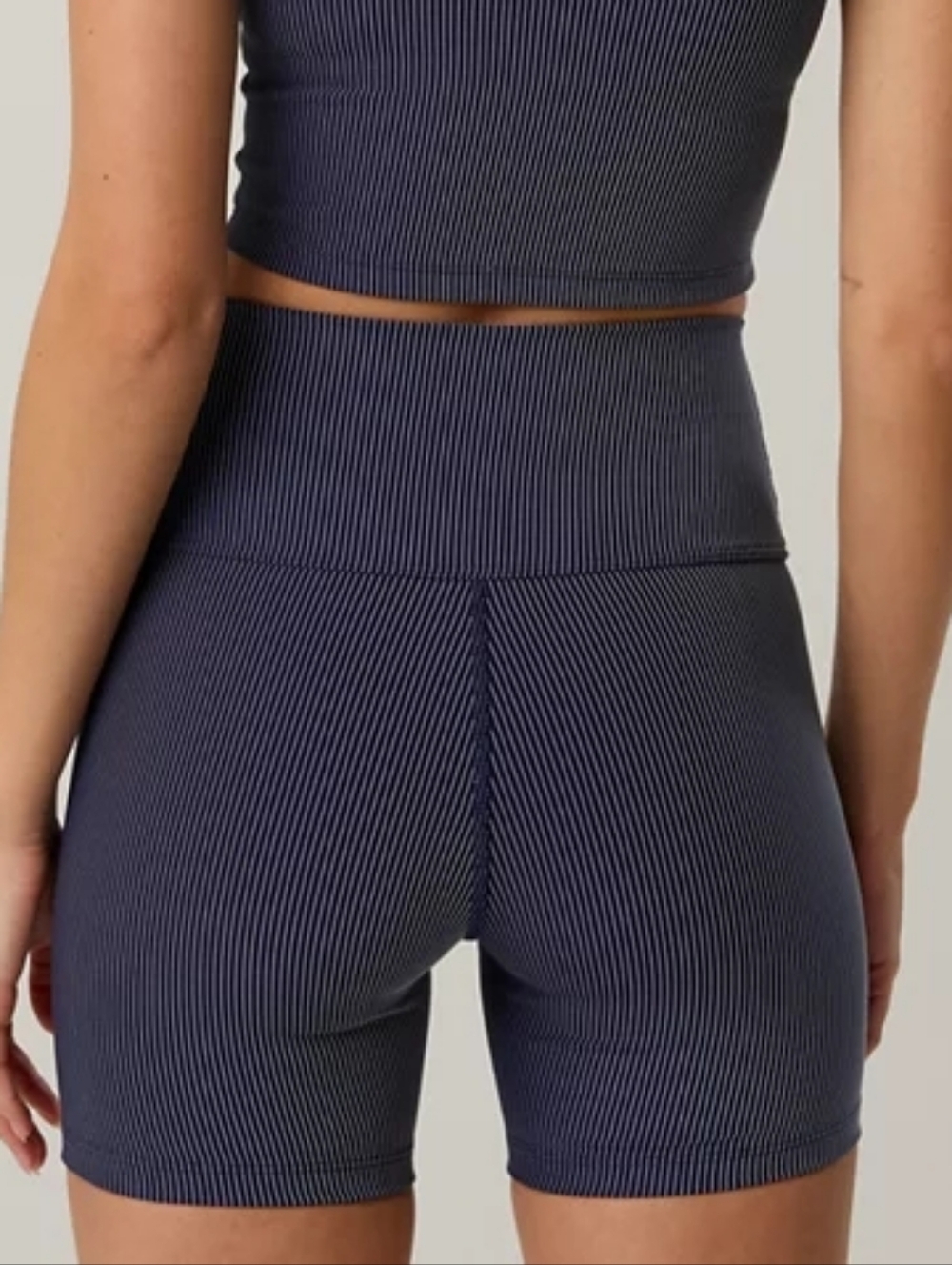 aerie - Real Me XTRA Ribbed 5" Bike Shorts Navy - L